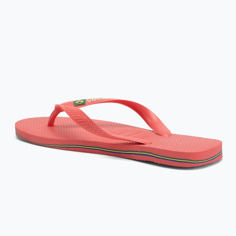 Havaianas Brasil Logo tropical coral flip flops 3