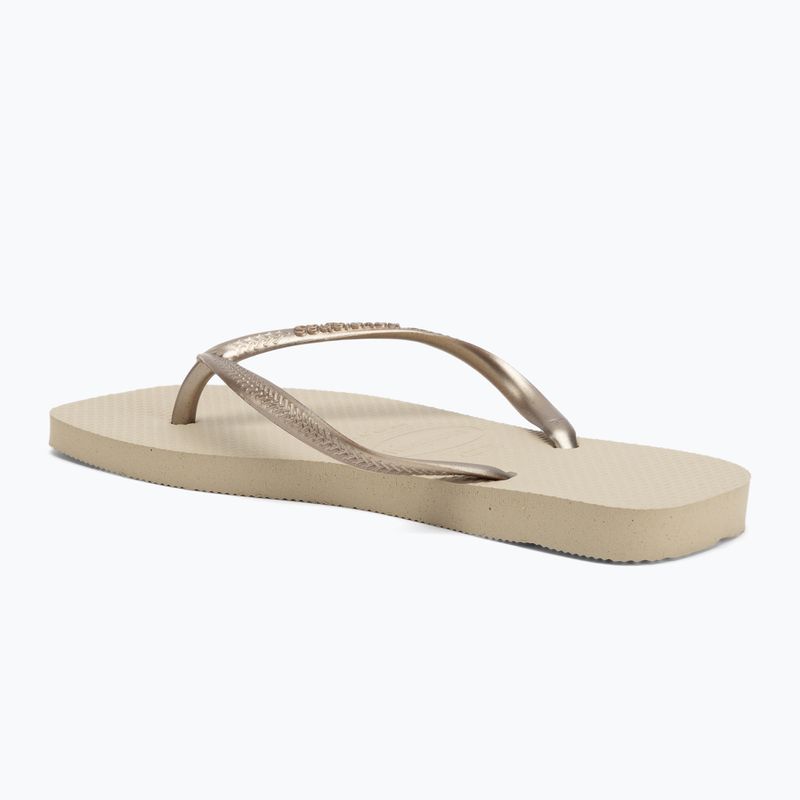 Women's Havaianas Slim Square flip flops sand grey 3
