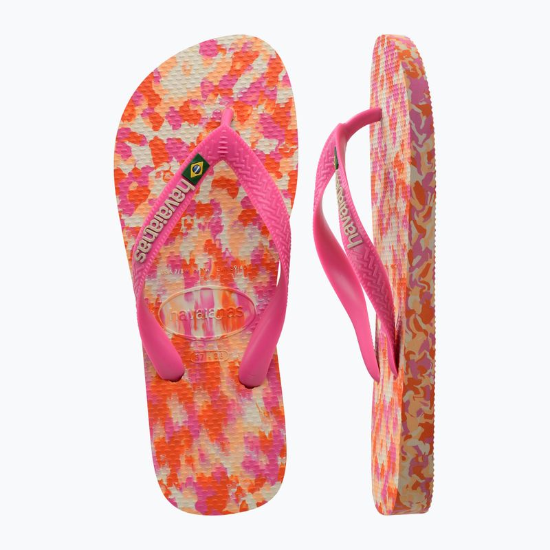 Havaianas Brasil Tech II pink flux flip flops 11