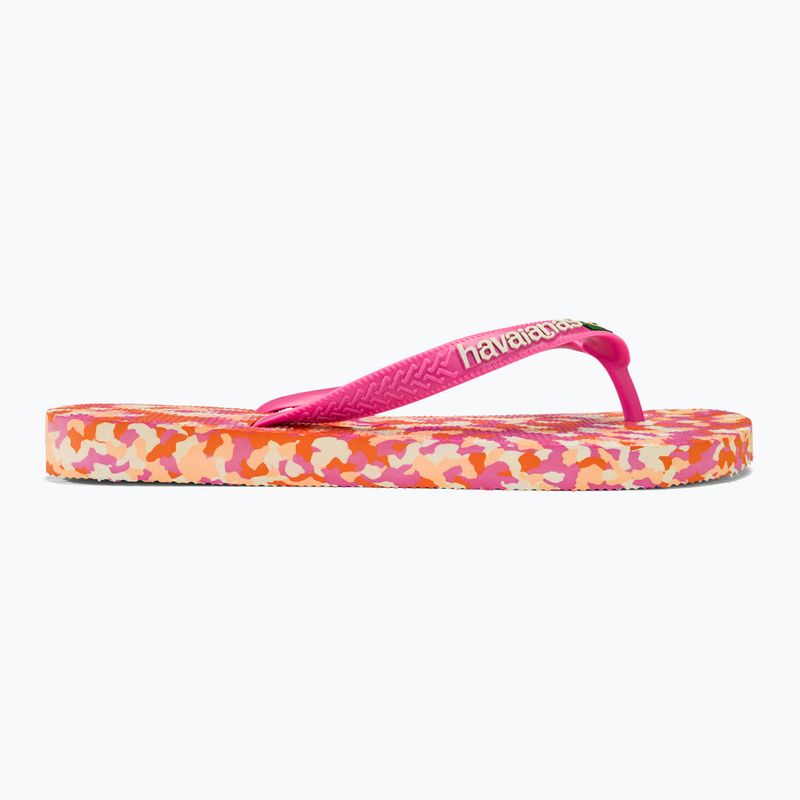 Havaianas Brasil Tech II pink flux flip flops 2