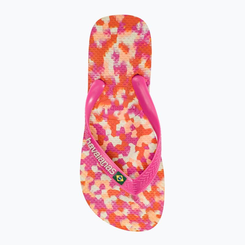 Havaianas Brasil Tech II pink flux flip flops 5