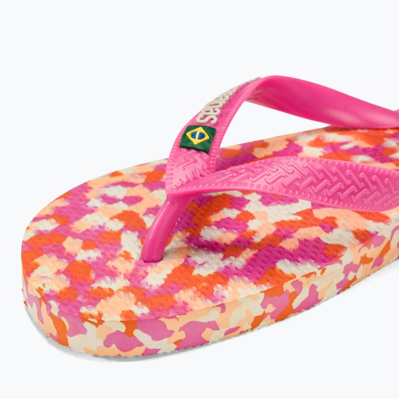 Havaianas Brasil Tech II pink flux flip flops 7