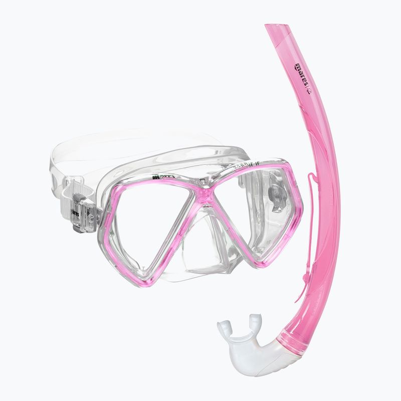 Mares Combo Zephir Junior pink/clear children's snorkel kit