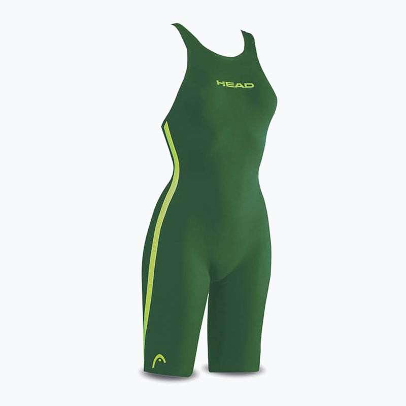 Women's Swimsuit HEAD Liquidfire Knee Wiz Open Back OL green 452483 7