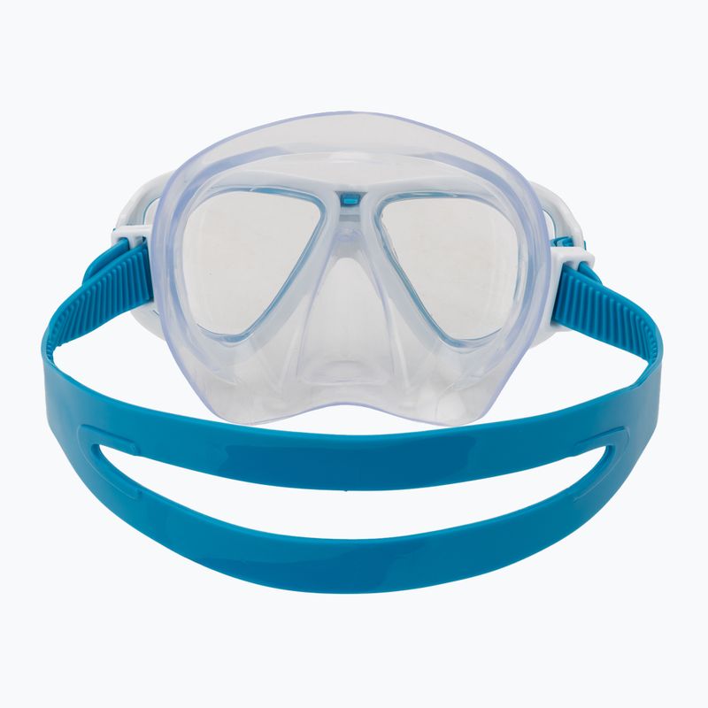 Diving mask Mares Puffer aqua white/clear 4