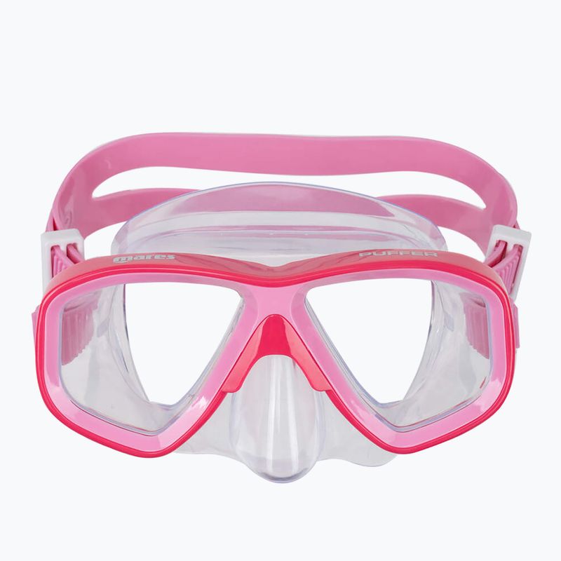 Diving mask Mares Puffer pink pink/clear 2