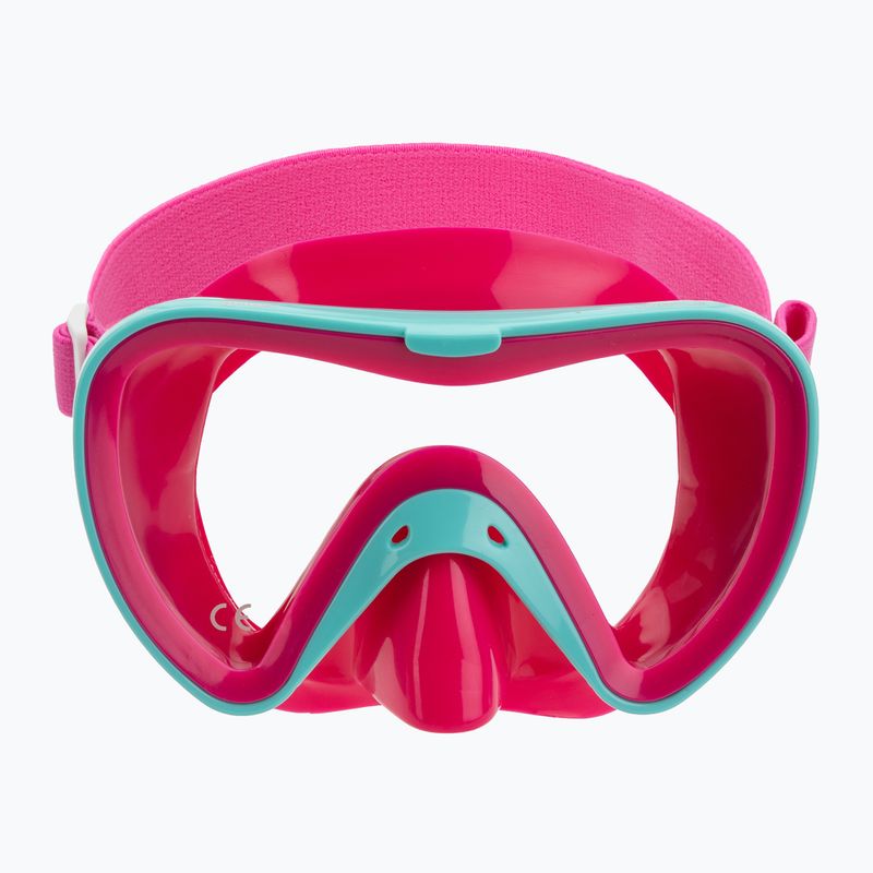 Mares Turtle aqua/pink children's snorkel mask 2