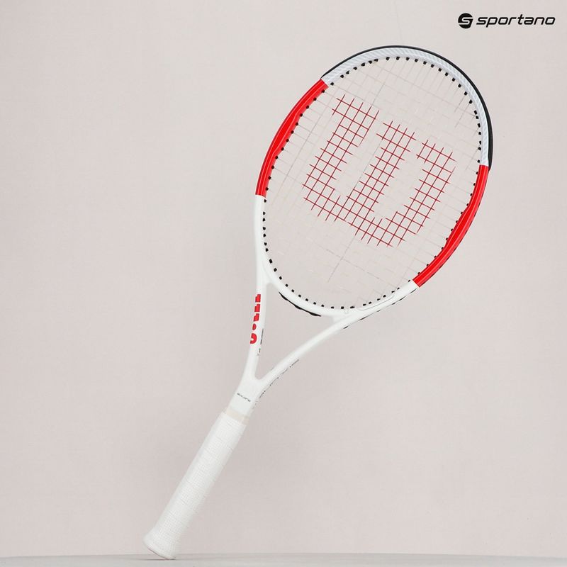 Wilson Six.One Team 95 Cvr tennis racket red and white WRT73640U 8