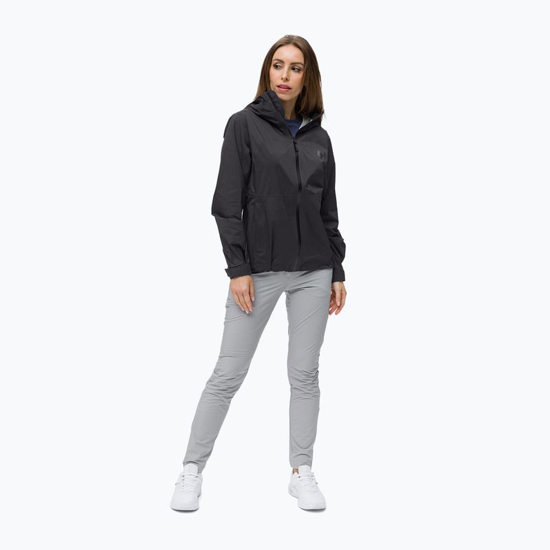 Black Diamond women's Stormline Stretch rain jacket black APM697015XLG1 2