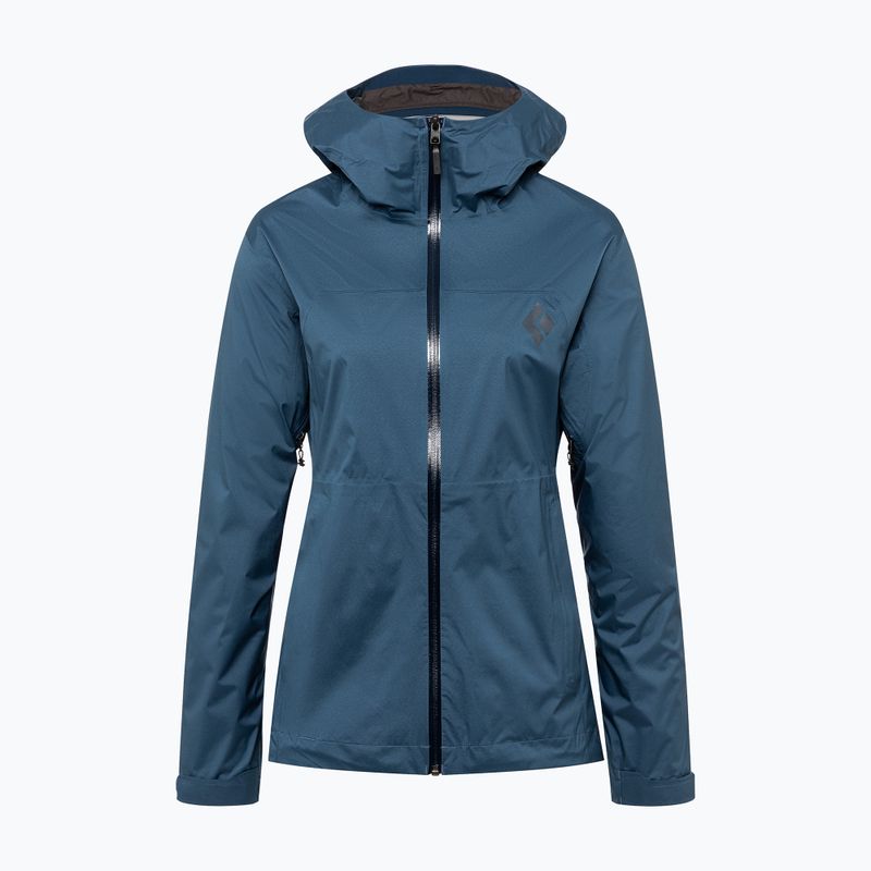 Women's Black Diamond Stormline Stretch membrane rain jacket in navy blue APM6974014XSM1 6