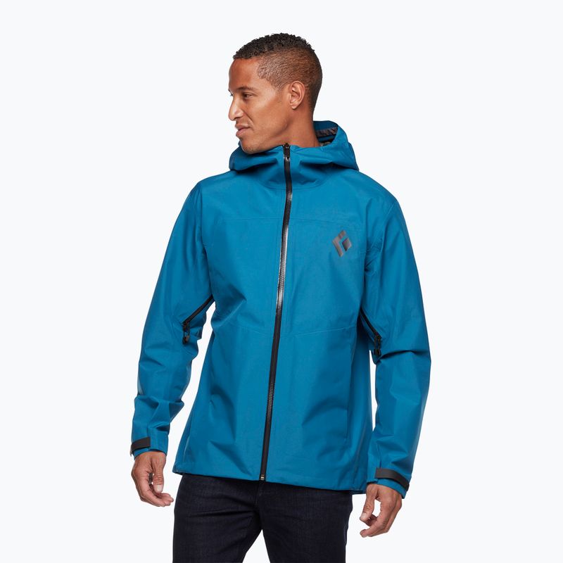 Black Diamond Liquid Point men's hardshell jacket blue APK8494015SML1