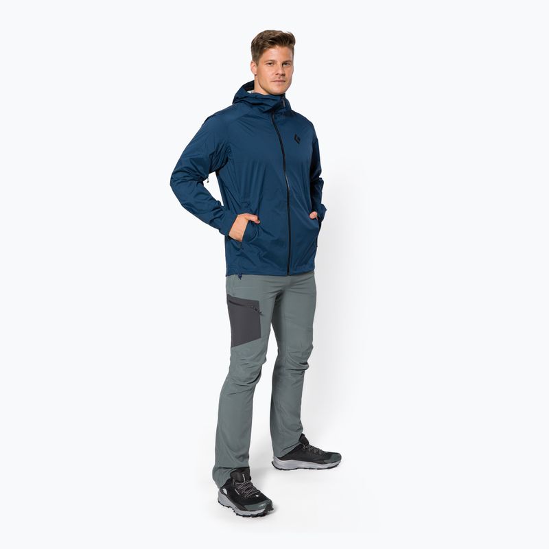 Black Diamond men's Stormline Stretch rain jacket navy blue APCDT04013SML1 2