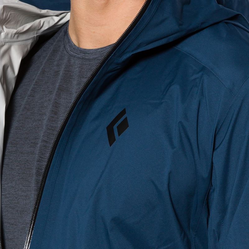 Black Diamond men's Stormline Stretch rain jacket navy blue APCDT04013SML1 4