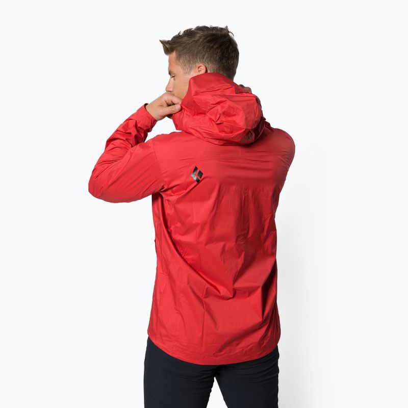 Black Diamond men's Stormline Stretch rain jacket red APCDT06040SML1 3