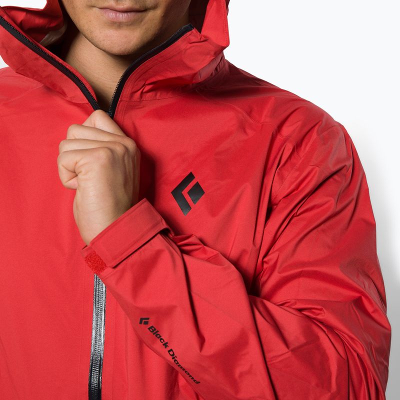 Black Diamond men's Stormline Stretch rain jacket red APCDT06040SML1 4