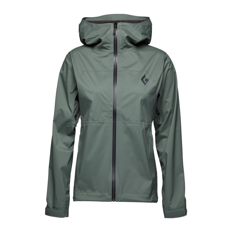 Women's Black Diamond Stormline Stretch Rain Jacket Green APM6973053LRG1 6