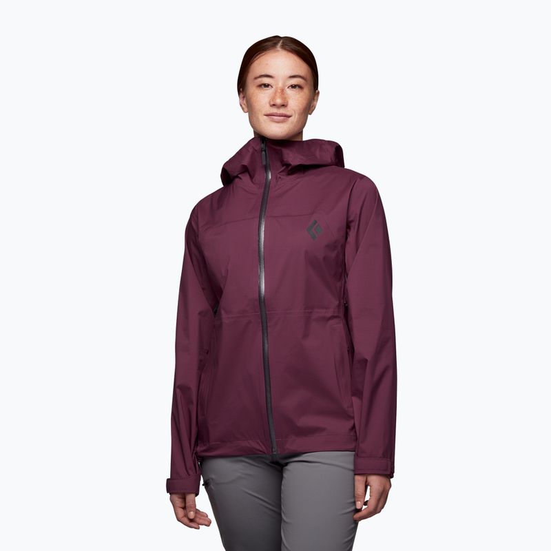 Black Diamond women's Stormline Stretch rain jacket purple APM6975016XXS1 2