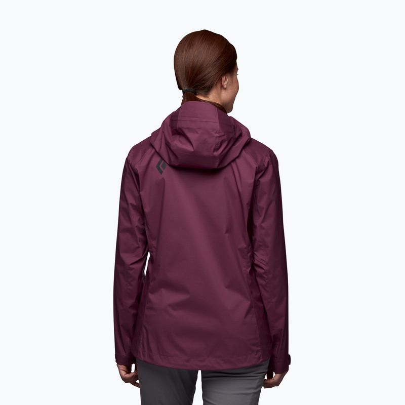 Black Diamond women's Stormline Stretch rain jacket purple APM6975016XXS1 3