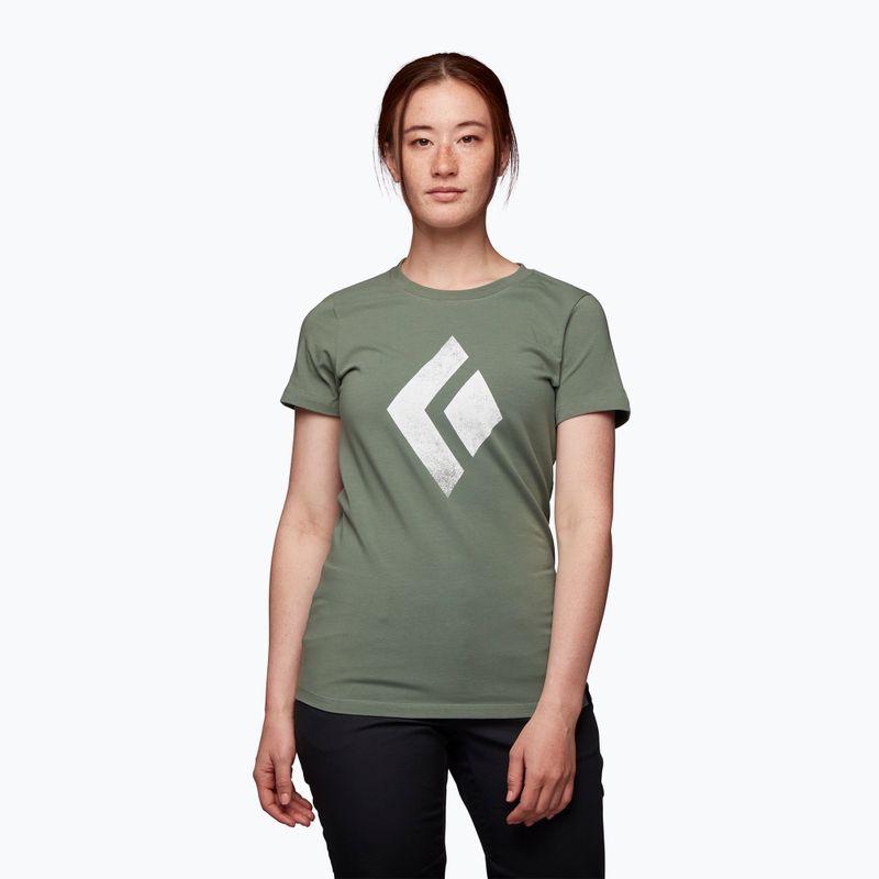 Black Diamond Chalked Up women's climbing t-shirt green AP7300523053