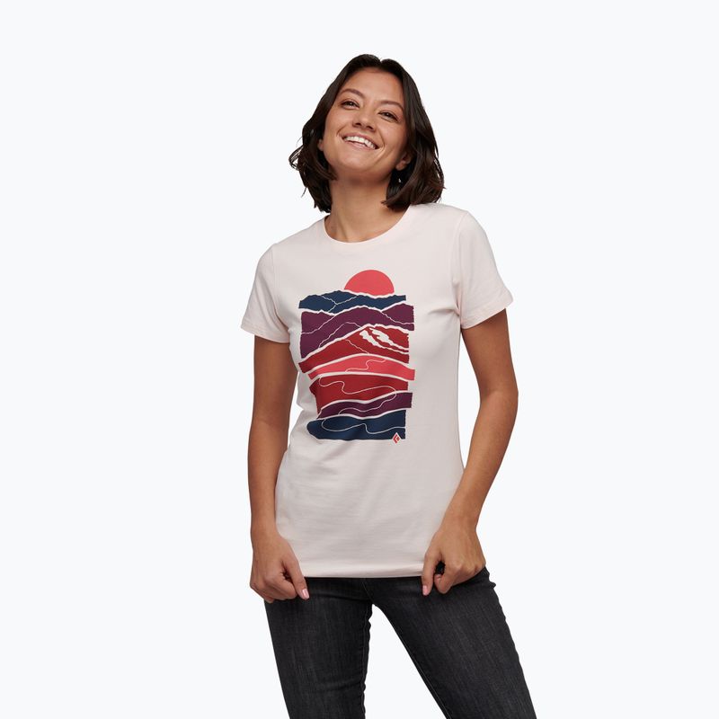 Black Diamond Leveled Landscape women's climbing t-shirt pink AP7302496043LRG1
