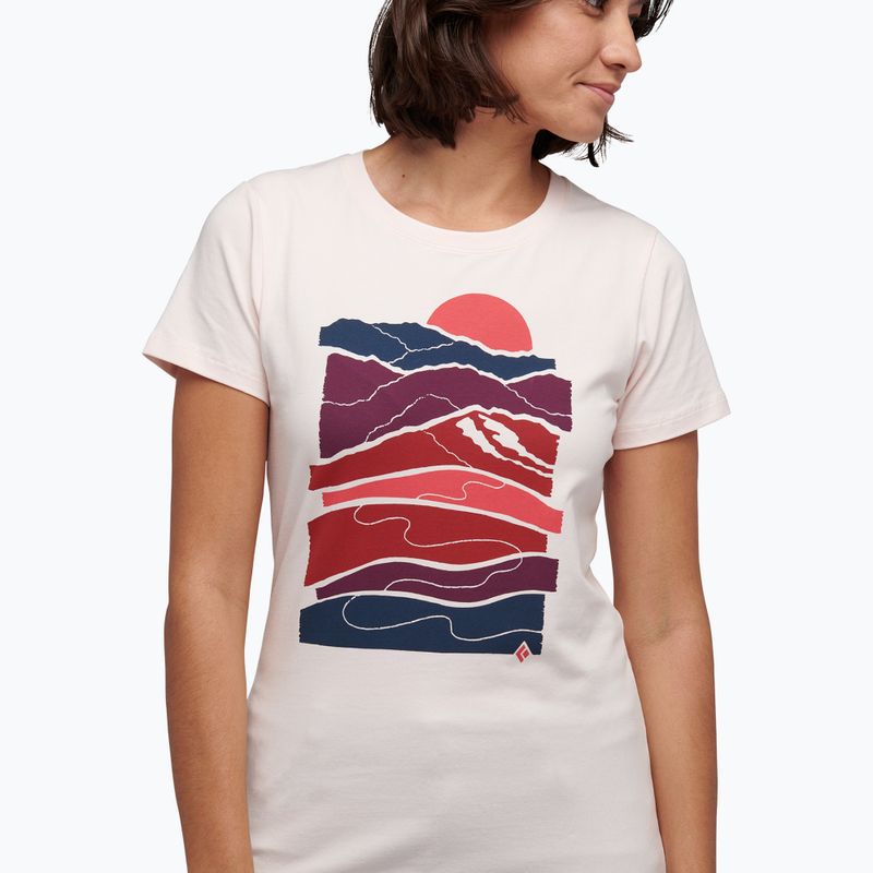 Black Diamond Leveled Landscape women's climbing t-shirt pink AP7302496043LRG1 3