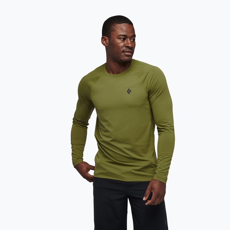 Men's trekking sweatshirt Black Diamond Alpenglow Crew Camp Green AP7520923039
