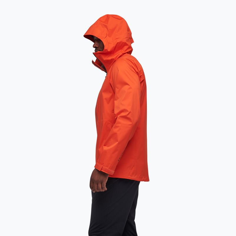 Black Diamond men's Stormline Stretch rain jacket orange APCDT08001XLG1 3