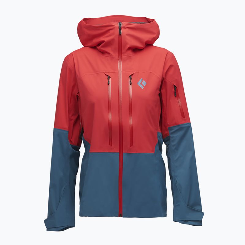 Women's ski jacket Black Diamond Recon Lt coral red/creek blue 8