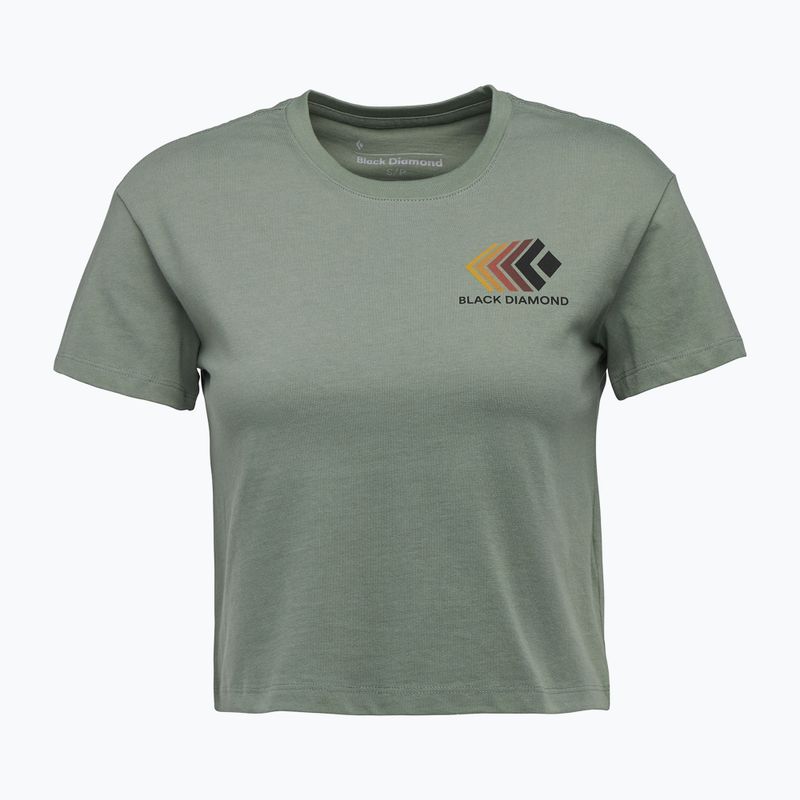 Women's Black Diamond Faded Crop laurel green T-shirt 4