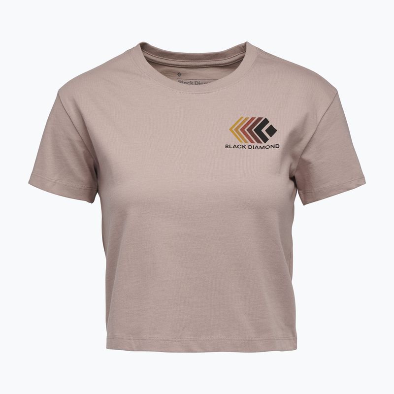Women's Black Diamond Faded Crop pale mauve T-shirt 4