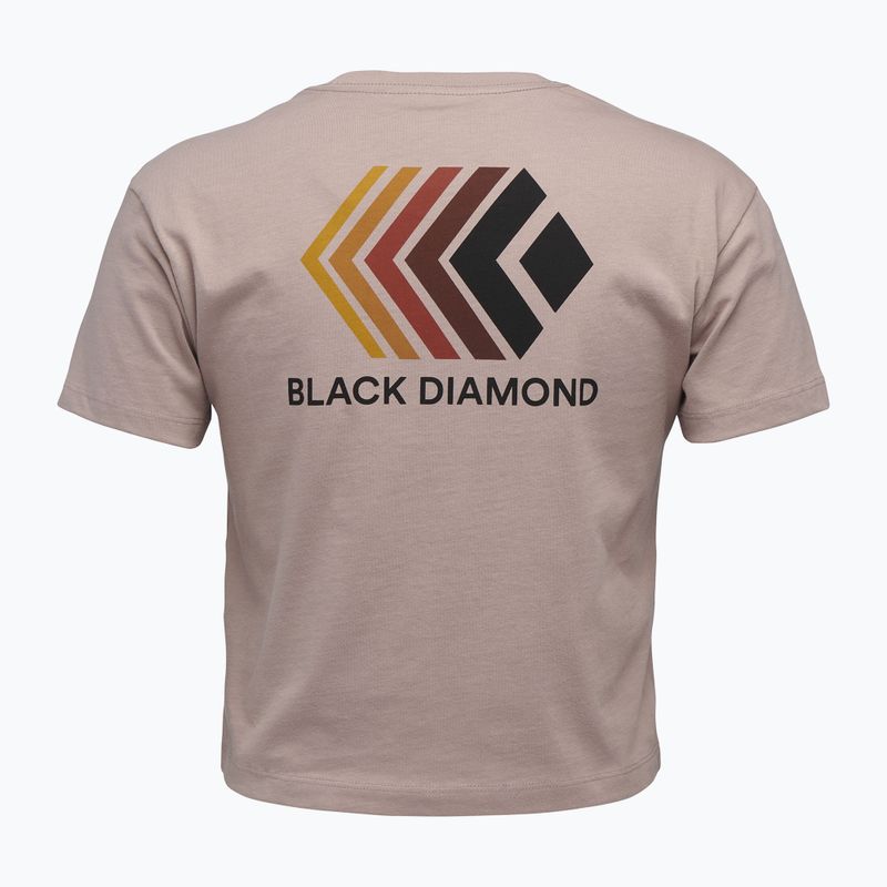 Women's Black Diamond Faded Crop pale mauve T-shirt 5