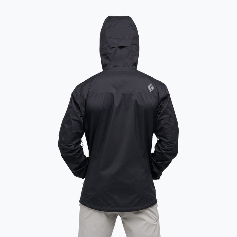Women's rain jacket Black Diamond Fineline Stretch black 2