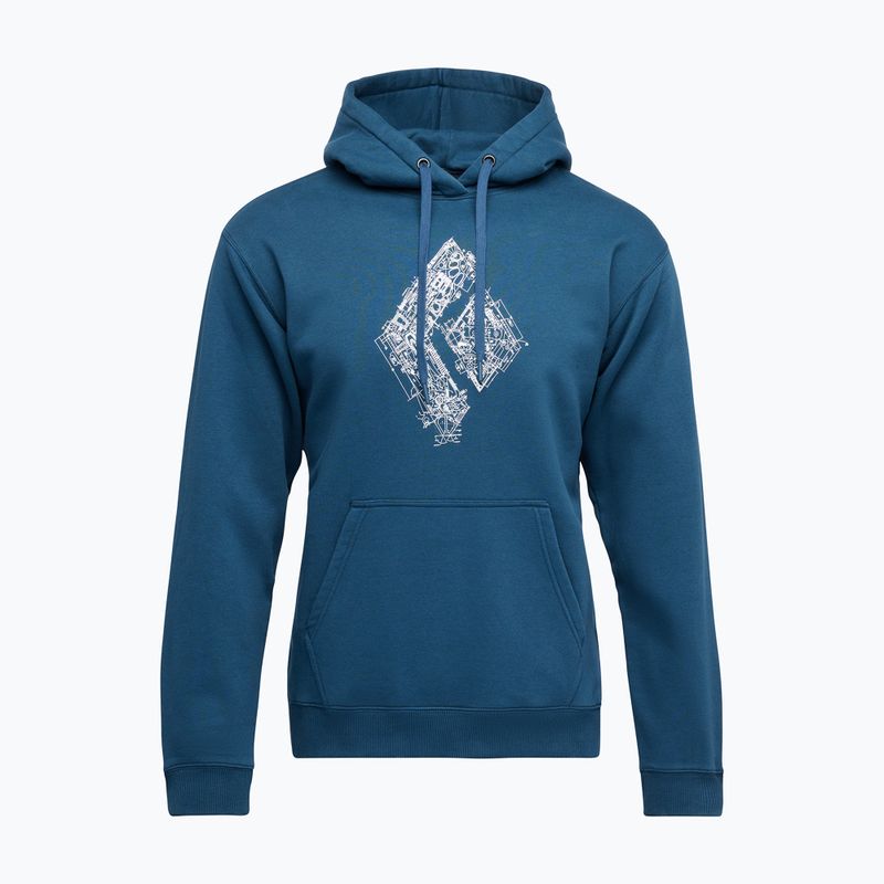 Men's Black Diamond Engineered Diamond Po Hoody indigo sweatshirt 6
