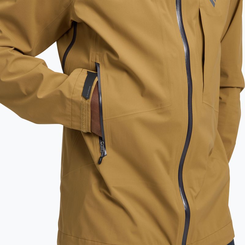 Men's Black Diamond Highline Stretch Shell flax rain jacket 6