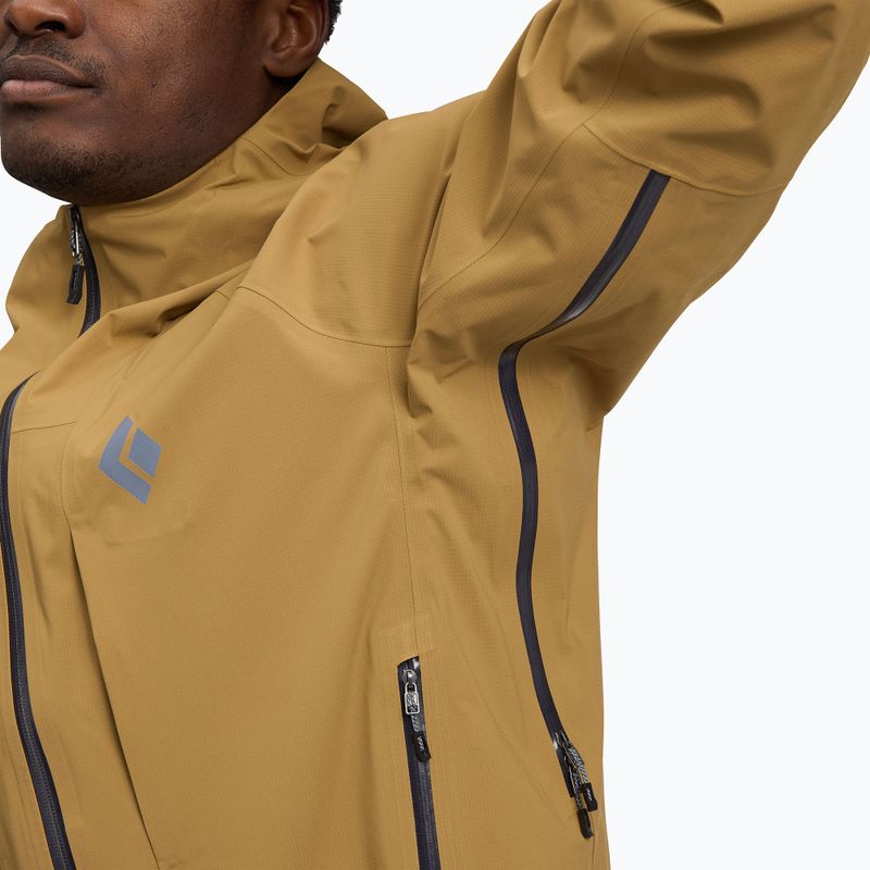 Men's Black Diamond Highline Stretch Shell flax rain jacket 8
