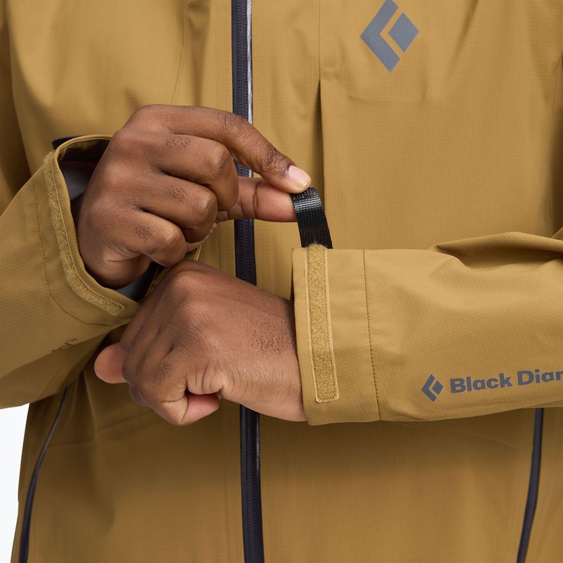 Men's Black Diamond Highline Stretch Shell flax rain jacket 9