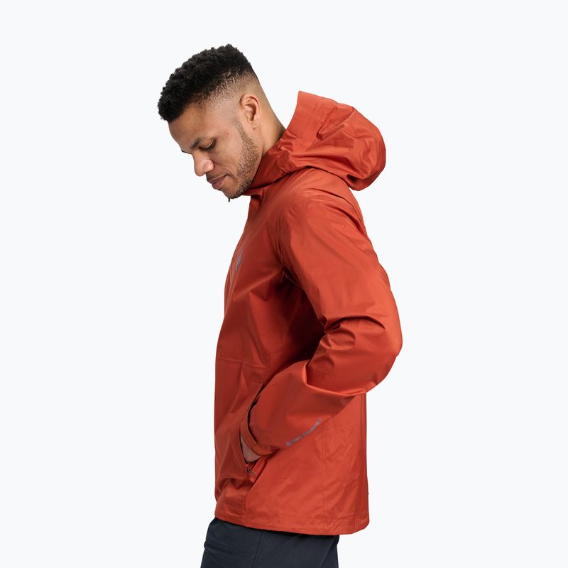 Men's waterproof jacket Black Diamond Fineline Stretch burnt sienna 3