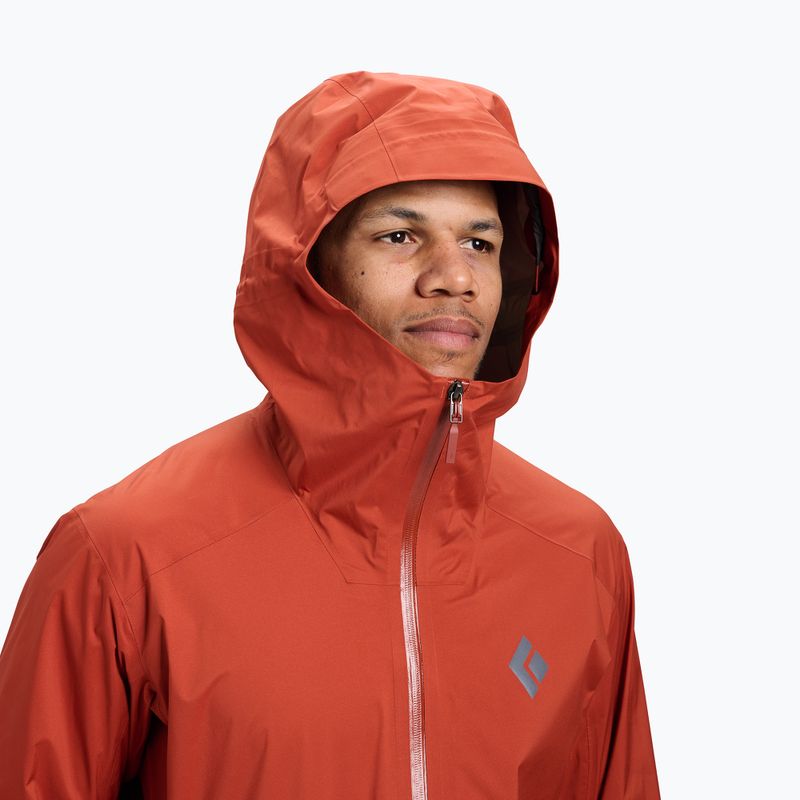 Men's rain jacket Black Diamond Fineline Stretch burnt sienna 4