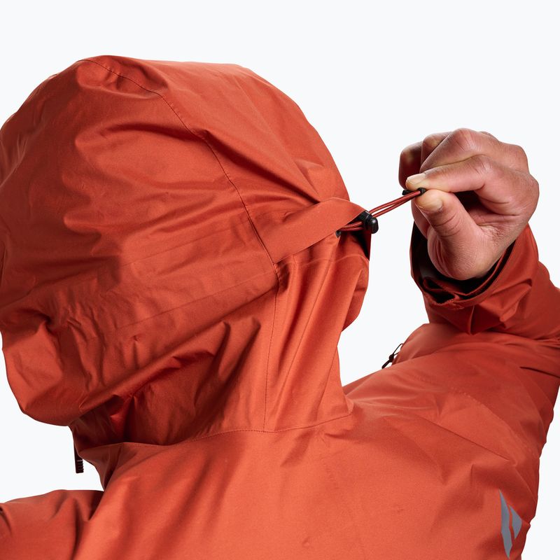 Men's rain jacket Black Diamond Fineline Stretch burnt sienna 5