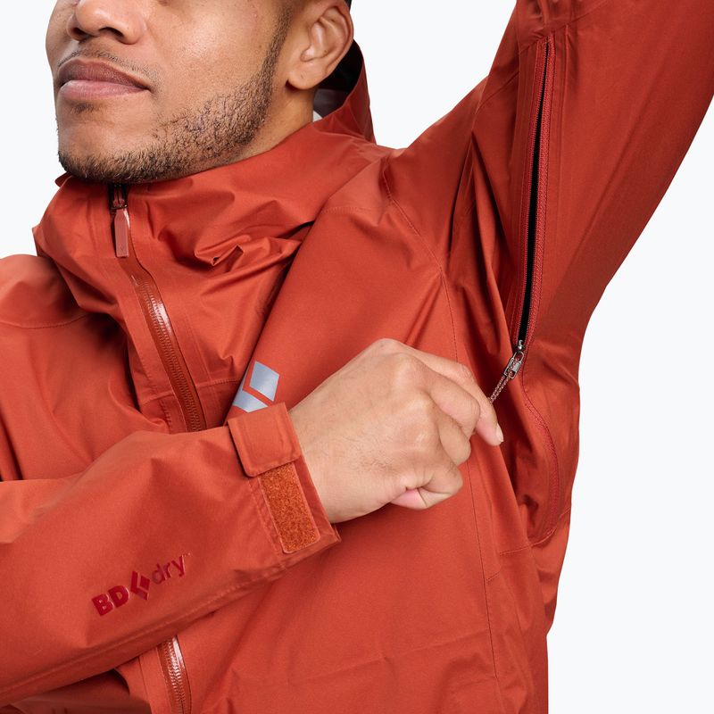 Men's waterproof jacket Black Diamond Fineline Stretch burnt sienna 6