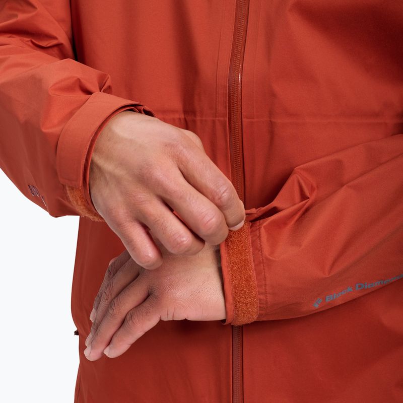 Men's rain jacket Black Diamond Fineline Stretch burnt sienna 7