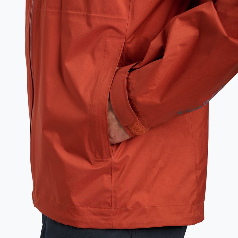 Men's rain jacket Black Diamond Fineline Stretch burnt sienna 8