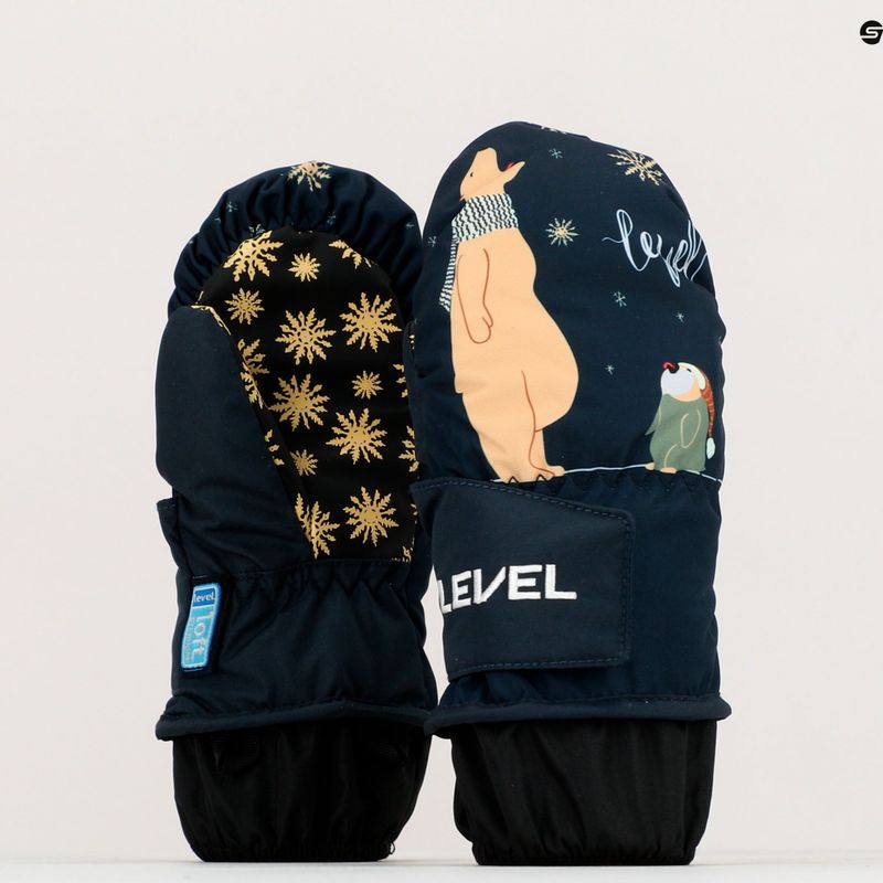 Children's snowboard gloves Level Animal Mitt blue 4174 5