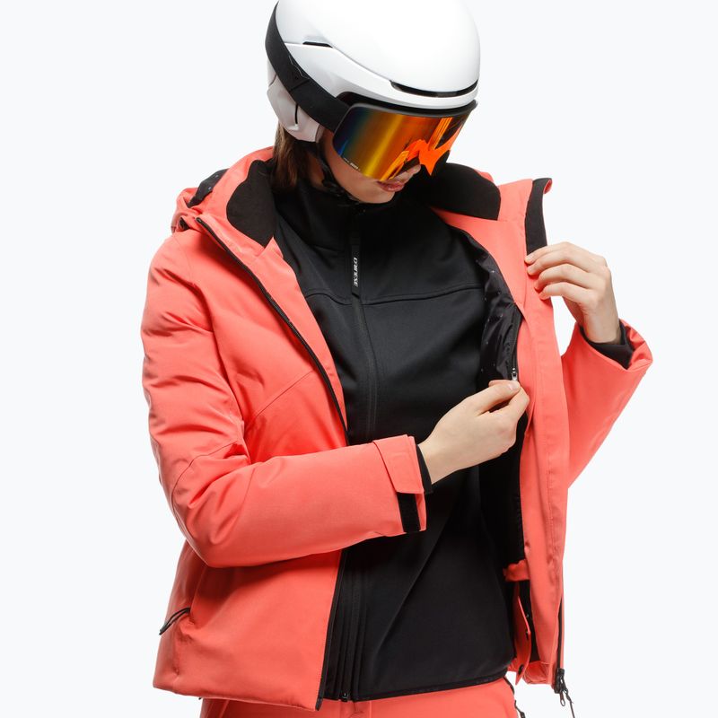 Women's ski jacket Dainese Zives Aerosense Dry coral 7