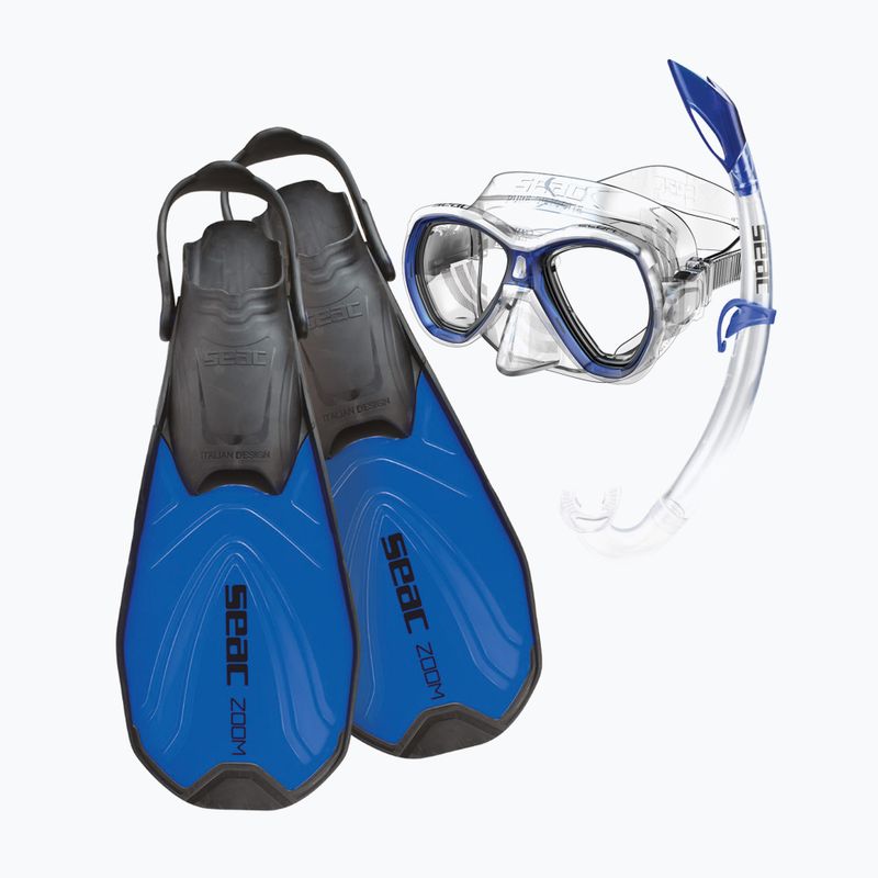 SEAC Tris Zoom blue snorkelling kit