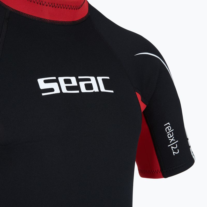 Men's swimming wetsuit SEAC Shorts Relax 2.2 mm black/red 4