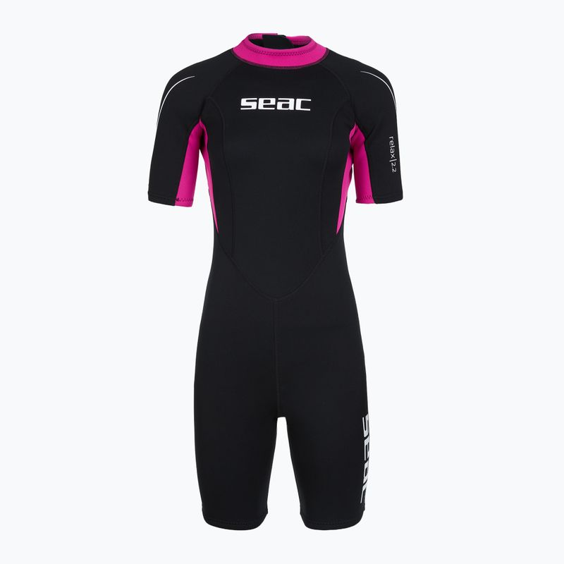 Women's swimming wetsuit SEAC Shorts Relax 2.2 mm black/pink 2