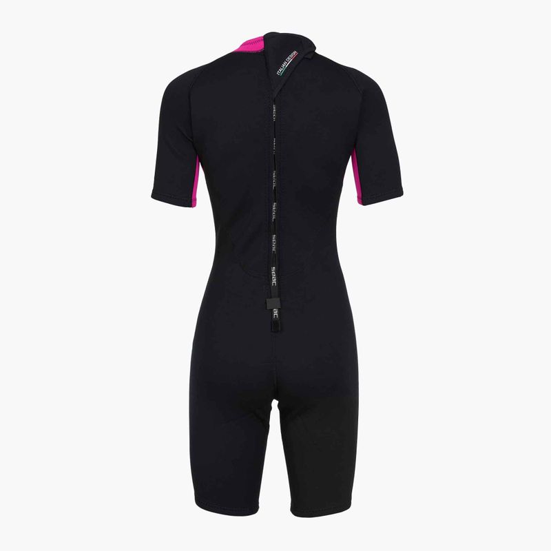 Women's swimming wetsuit SEAC Shorts Relax 2.2 mm black/pink 3