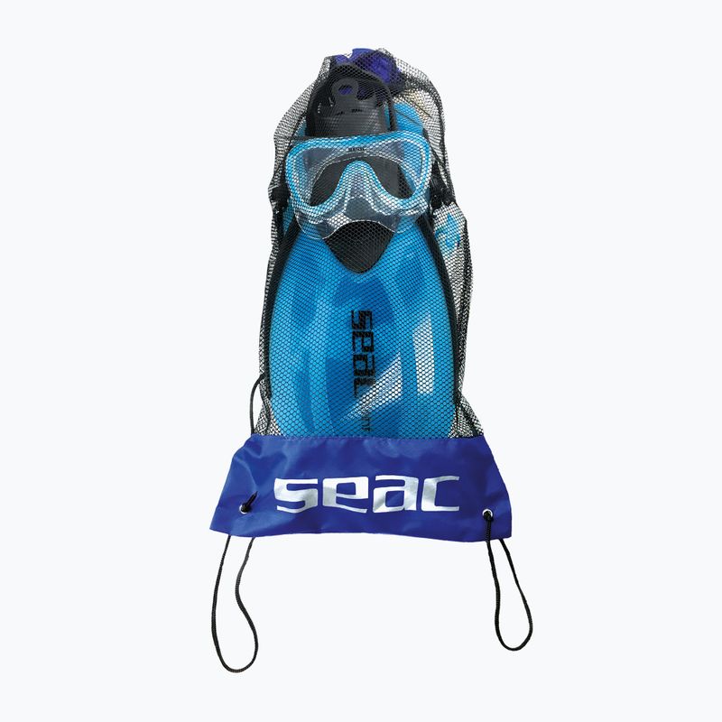 SEAC Tris Sprint Dry blue snorkelling kit 2