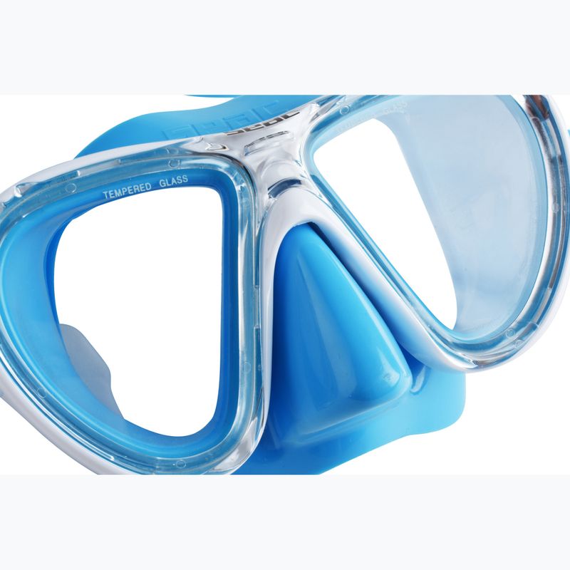 SEAC Procida light blue children's snorkelling mask 5